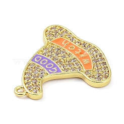 Rack Plating Brass Cubic Zirconia Pendants&nbsp;KK-D031-07G-02