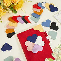30Pcs 10 Colors PU Leather Bookmarks&nbsp;AJEW-HS0001-15
