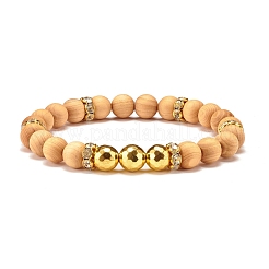 4Pcs 4 Style Synthetic Watermelon Stone & Hematite & Wood Beaded Stretch Bracelets Set&nbsp;BJEW-JB07625