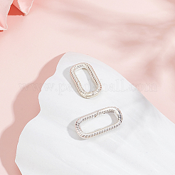 2Pcs 925 Sterling Silver Spring Gate Rings&nbsp;STER-BBC0007-40
