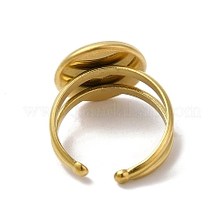 Ion Plating(IP) 304 Stainless Steel Cuff Ring Settings&nbsp;LS-STAS-E202-02A-G