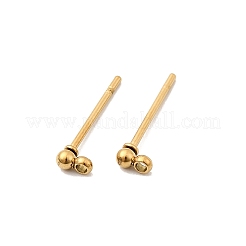 304 Stainless Steel Ball Post Stud Earring Findings&nbsp;STAS-Z035-01G01-F