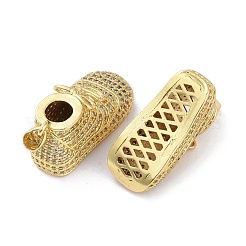 Rack Plating Brass Micro Pave Cubic Zirconia Pendants&nbsp;KK-K341-50G
