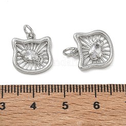 SHEGRACE Brass Clear Cubic Zirconia Charms&nbsp;XGRQ4G410-693P