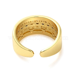Brass Micro Pave Cubic Zirconia Cuff Rings&nbsp;RJEW-P102-05G