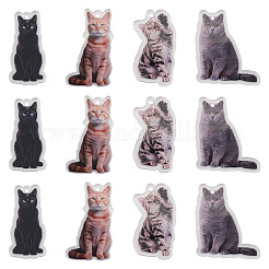 12Pcs 4 Styles Printed Acrylic Pendants&nbsp;OACR-TA0004-14A