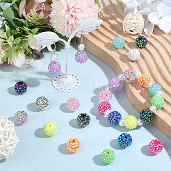 90Pcs 15 Colors Resin Rhinestone Beads&nbsp;RESI-PA0001-41
