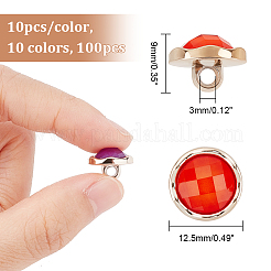 100Pcs 10 Colors Pearlized Resin Shank Button&nbsp;DIY-NB0008-50