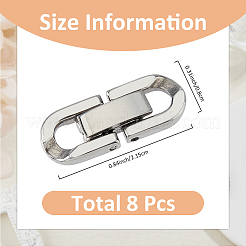 8Pcs Stainless Steel Fold Over Clasps&nbsp;STAS-FH0002-28