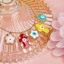 22Pcs Alloy Enamel Pendants&nbsp;ENAM-SZ0001-39LG