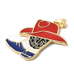 Brass Enamel Pendants&nbsp;KK-A296-48A-G