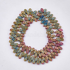 Electroplate Glass Beads Strands&nbsp;EGLA-T017-01G