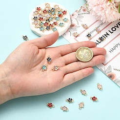 50Pcs 5 Colors Zinc Alloy Enamel Connector Charms&nbsp;ENAM-YW0009-01