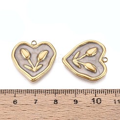 304 Stainless Steel and Enamel Pendants&nbsp;STAS-T068-82A