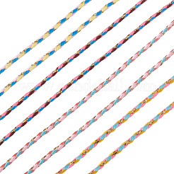 4 Rolls 4 Colors 4-Ply Polycotton Cord with Metallic Thread&nbsp;OCOR-TA0003-33B