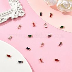 14Pcs 7 Colors Transparent Glass Charms&nbsp;GLAA-YW0004-25