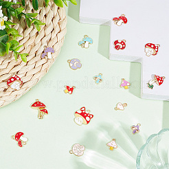 64Pcs 16 Styles Autumn Theme Alloy Enamel Charms&nbsp;ENAM-HY0003-08