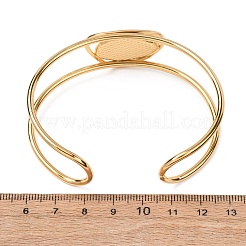 304 Stainless Steel & Teardrop Acrylic Imitation Gemstone Bead Cuff Bangles for Women&nbsp;BJEW-T027-01B