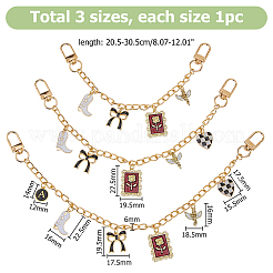 3Pcs Aluminium Twisted Chains Bag Extender Chains&nbsp;HJEW-HS00052