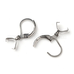 304 Stainless Steel Leverback Earring Findings with Pendant Bails&nbsp;STAS-WH0043-04P