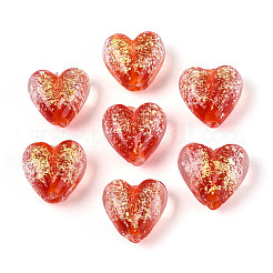 Handmade Foil Lampwork Beads Strands&nbsp;FOIL-T008-08A