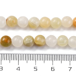 Natural Green Banded Calcite(Afghan Jade) Beads Strands&nbsp;G-B130-6mm-01