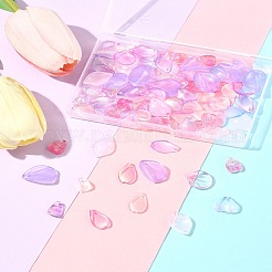 100Pcs 10 Styles Transparent Spray Painted Glass Pendants&nbsp;GLAA-FS0002-16