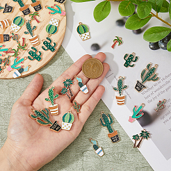 40Pcs 10 Styles Alloy Enamel Pendants&nbsp;ENAM-HY0001-31