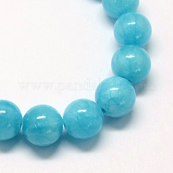 Natural Dyed Yellow Jade Gemstone Bead Strands&nbsp;G-R271-6mm-Y05