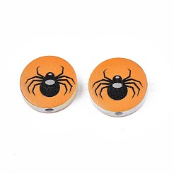 Halloween Printed Natural Wood Beads&nbsp;WOOD-T021-73