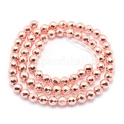 Electroplate Non-magnetic Synthetic Hematite Beads Strands&nbsp;G-L485-03E-RG
