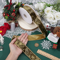 Christmas Themes Polyester Ribbon&nbsp;OCOR-WH0111-115A