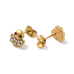 304 Stainless Steel Crystal Rhinestone Stud Earrings for Women&nbsp;EJEW-C094-01I-G
