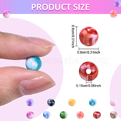 300Pcs Opaque Acrylic Beads&nbsp;SACR-YW0001-89A