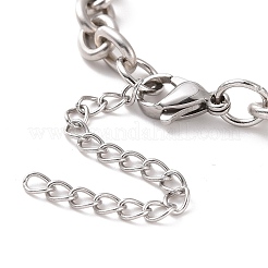 Non-Tarnish 304 Stainless Steel Cable Chain Bracelet for Men Women&nbsp;BJEW-E031-01P-02