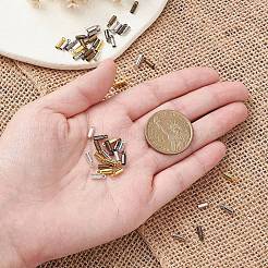 50Pcs 5 Colors Brass Cord Ends&nbsp;KK-YW0002-12