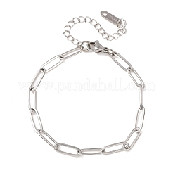 4MM 304 Stainless Steel Paperclip Chain Bracelets&nbsp;SA-CBA4160-22P