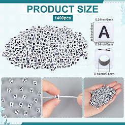 1400pcs Opaque Acrylic Beads&nbsp;MACR-SP0001-70