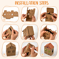 7Sets 7 Styles House Kraft Paper Gift Packing Boxes&nbsp;CON-PH0003-53