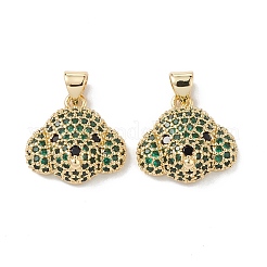 Brass Micro Pave Cubic Zirconia Pendants&nbsp;KK-M240-01