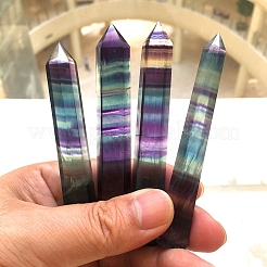 Natural Colorful Fluorite Pointed Prism Bar Home Display Decoration&nbsp;G-PW0007-098D