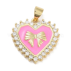 Rack Plating Brass Micro Pave Cubic Zirconia Pendants&nbsp;KK-Z064-05G