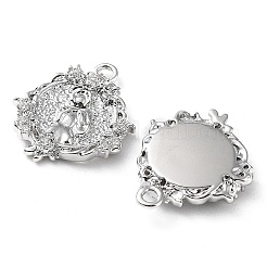 Rack Plating Brass Micro Pave Cubic Zirconia Pendants&nbsp;KK-K333-81P