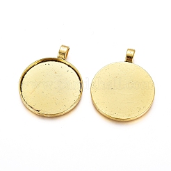 Alloy Pendant Cabochon Settings&nbsp;PALLOY-S602-AG-LF