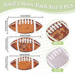 32Pcs 24Pcs Sports Paillette Embroidery Sew on Cloth Patches&nbsp;PATC-PH0001-73