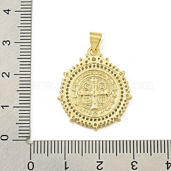 Rack Plating Brass Pave Cubic Zirconia Pendants&nbsp;KK-U029-06G