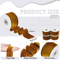 Velvet Ribbon Torn Edge Fabric&nbsp;DIY-WH0419-91E