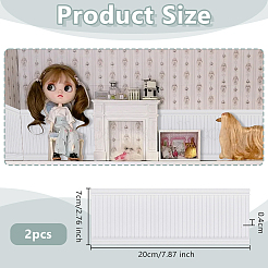 Plastic Rectangle Wall Sticker Model&nbsp;AJEW-WH0596-555B