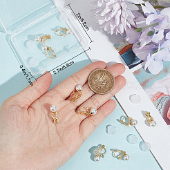 14Pcs Brass Clip-on Earring Findings&nbsp;KK-BBC0012-41