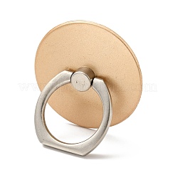 Zinc Alloy Flat Round Cell Phone Holder Stand Findings&nbsp;AJEW-G035-02G